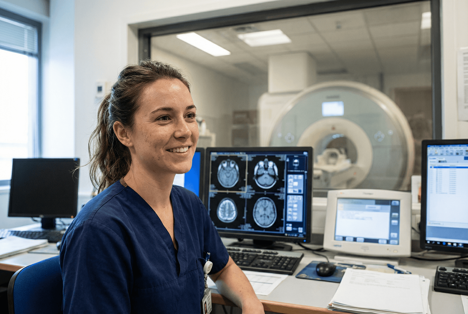 MRI Technologist at Console